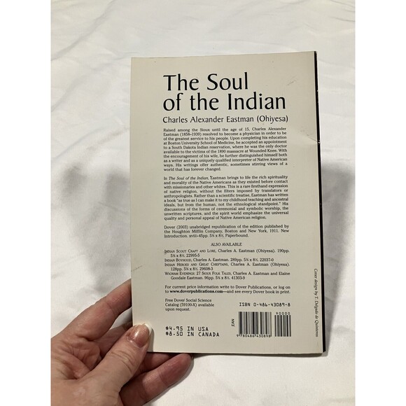 The Soul of the Indian - Paperback, by Eastman Charles Alexander - Picture 2 of 4